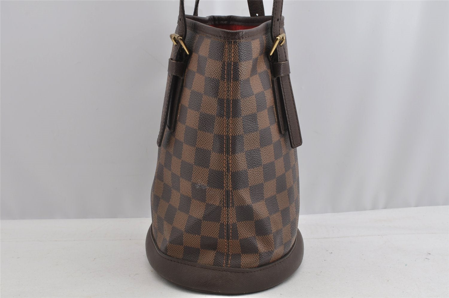 Authentic Louis Vuitton Damier Marais Bucket Shoulder Tote Bag N42240 LV 8071I
