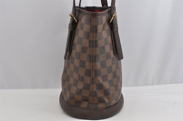 Authentic Louis Vuitton Damier Marais Bucket Shoulder Tote Bag N42240 LV 8071I