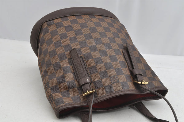 Authentic Louis Vuitton Damier Marais Bucket Shoulder Tote Bag N42240 LV 8071I