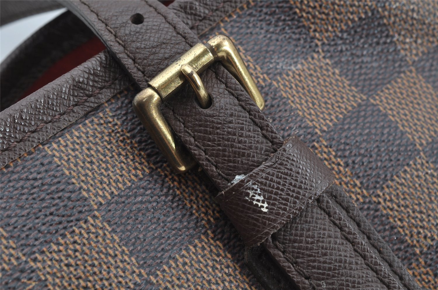 Authentic Louis Vuitton Damier Marais Bucket Shoulder Tote Bag N42240 LV 8071I