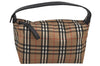 Authentic BURBERRY Nova Check Nylon Leather 2Way Clutch Hand Bag Beige 8072J