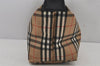 Authentic BURBERRY Nova Check Nylon Leather 2Way Clutch Hand Bag Beige 8072J