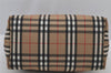 Authentic BURBERRY Nova Check Nylon Leather 2Way Clutch Hand Bag Beige 8072J