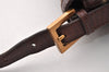 Authentic FENDI Zucca Mamma Baguette Shoulder Bag Velour Leather Brown 8073I