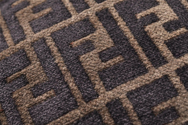 Authentic FENDI Zucca Mamma Baguette Shoulder Bag Velour Leather Brown 8073I