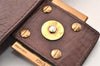 Authentic FENDI Zucca Mamma Baguette Shoulder Bag Velour Leather Brown 8073I