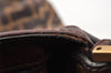 Authentic FENDI Zucca Mamma Baguette Shoulder Bag Velour Leather Brown 8073I