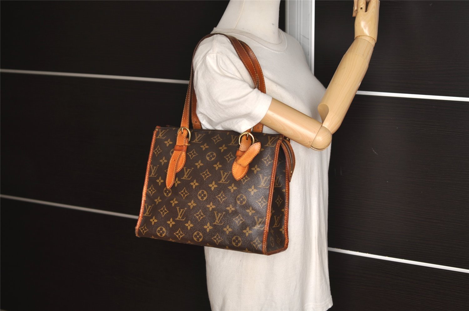 Authentic Louis Vuitton Monogram Popincourt Haut Shoulder Bag M40007 LV 8073J
