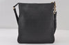 Authentic FENDI Zucchino Shoulder Cross Body Bag Purse PVC Leather Black 8074I