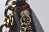 Authentic FENDI Zucchino Shoulder Cross Body Bag Purse PVC Leather Black 8074I