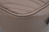 Authentic GUCCI GG Marmont Chain Shoulder Cross Bag Leather 447632 Beige 8075I