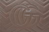 Authentic GUCCI GG Marmont Chain Shoulder Cross Bag Leather 447632 Beige 8075I