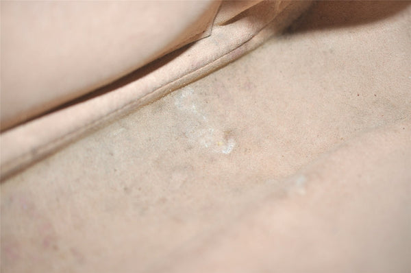 Authentic GUCCI GG Marmont Chain Shoulder Cross Bag Leather 447632 Beige 8075I