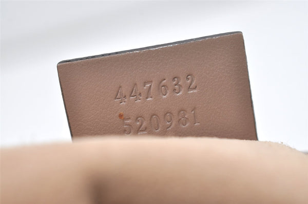 Authentic GUCCI GG Marmont Chain Shoulder Cross Bag Leather 447632 Beige 8075I