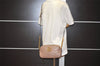 Authentic GUCCI GG Marmont Chain Shoulder Cross Bag Leather 447632 Beige 8075I