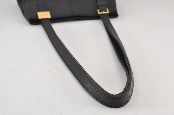 Authentic Burberrys Vintage Leather Shoulder Hand Bag Purse Black 8075J