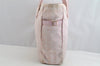 Authentic CHANEL New Travel Line Shoulder Tote Bag Nylon Leather Pink 8076I