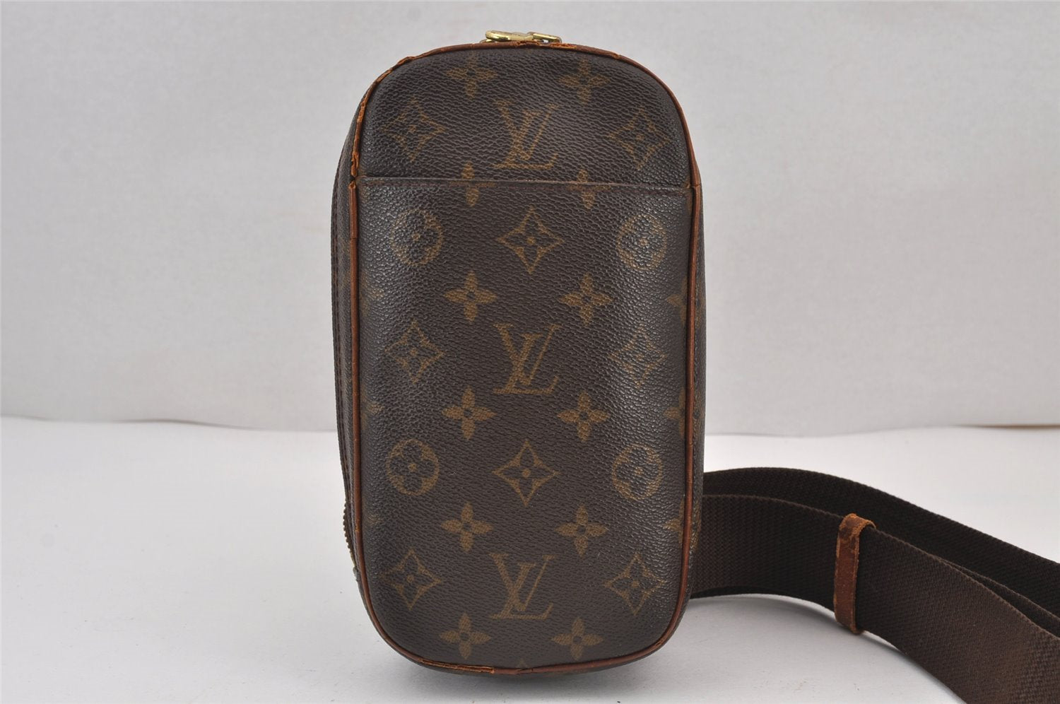 Authentic Louis Vuitton Monogram Pochette Gange Waist Body Bag M51870 LV 8077J