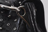 Authentic PRADA Studs Leather Nappa Chain Shoulder Hand Bag Black Junk 8078J