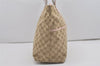 Authentic GUCCI Shoulder Mothers Tote Bag GG Canvas Leather 155524 Beige 8080I
