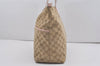 Authentic GUCCI Shoulder Mothers Tote Bag GG Canvas Leather 155524 Beige 8080I