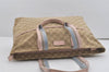 Authentic GUCCI Shoulder Mothers Tote Bag GG Canvas Leather 155524 Beige 8080I