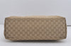 Authentic GUCCI Shoulder Mothers Tote Bag GG Canvas Leather 155524 Beige 8080I