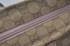 Authentic GUCCI Shoulder Mothers Tote Bag GG Canvas Leather 155524 Beige 8080I