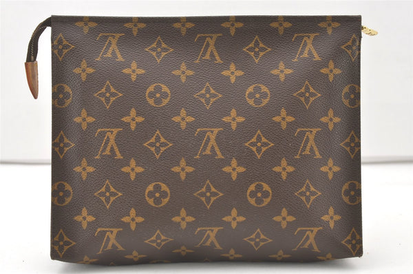 Authentic Louis Vuitton Monogram Poche Toilette 26 M47542 Cosmetics Pouch 8080J