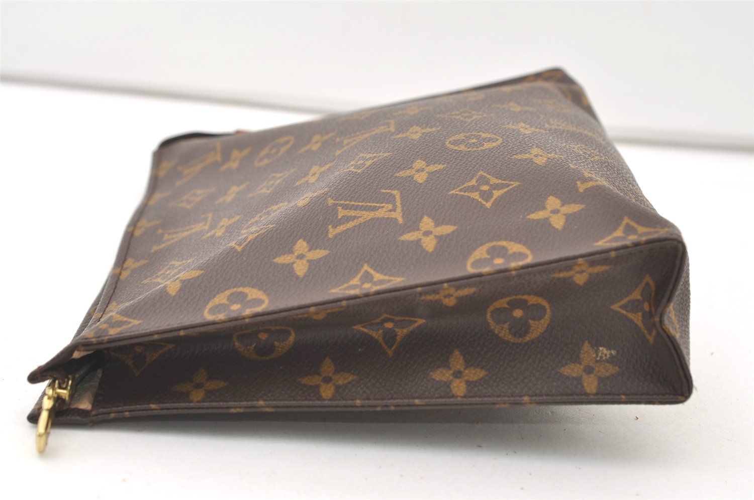 Authentic Louis Vuitton Monogram Poche Toilette 26 M47542 Cosmetics Pouch 8080J