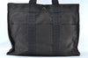 Authentic HERMES Her Line MM Hand Tote Bag Nylon Gray 8081M