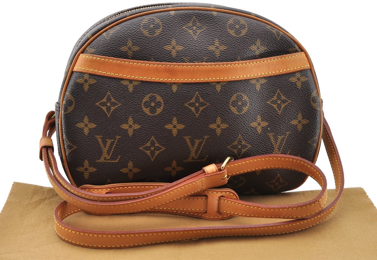 Authentic Louis Vuitton Monogram Blois Shoulder Cross Body Bag M51221 LV 8083I