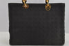 Authentic Christian Dior Lady Dior Cannage Nylon Hand Tote Bag Black CD 8084I