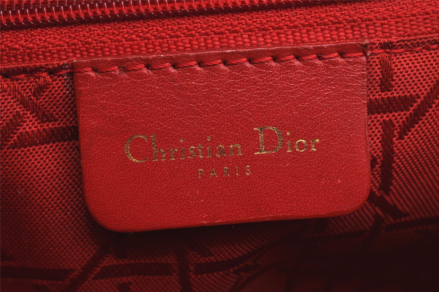 Authentic Christian Dior Lady Dior Cannage Nylon Hand Tote Bag Black CD 8084I