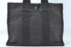 Authentic HERMES Her Line PM Hand Tote Bag Nylon Gray 8084M