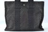 Authentic HERMES Her Line PM Hand Tote Bag Nylon Gray 8084M
