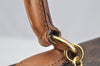 Authentic CELINE Macadam Blason Pattern Hand Bag Purse PVC Leather Brown 8085I