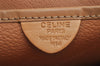 Authentic CELINE Macadam Blason Pattern Hand Bag Purse PVC Leather Brown 8085I