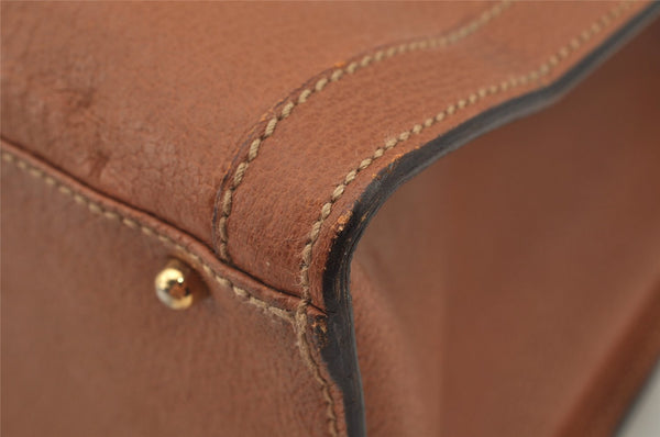 Authentic GUCCI Bamboo Shoulder Hand Bag Leather Brown Junk 8086J