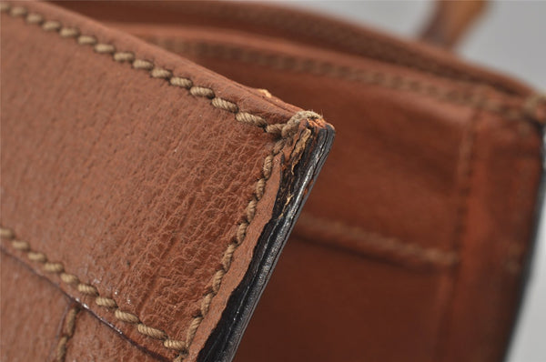 Authentic GUCCI Bamboo Shoulder Hand Bag Leather Brown Junk 8086J