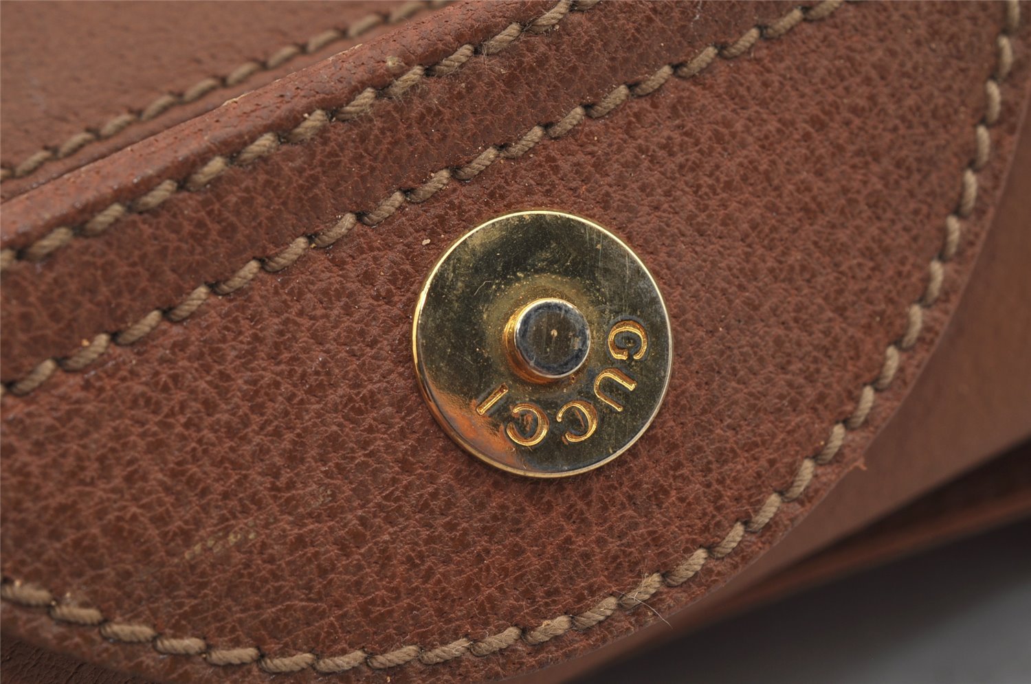 Authentic GUCCI Bamboo Shoulder Hand Bag Leather Brown Junk 8086J