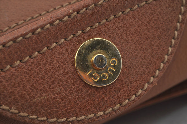 Authentic GUCCI Bamboo Shoulder Hand Bag Leather Brown Junk 8086J