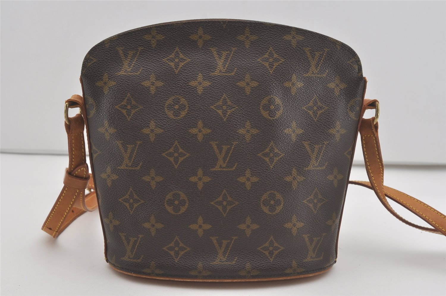 Authentic Louis Vuitton Monogram Drouot Shoulder Cross Body Bag M51290 LV 8088I