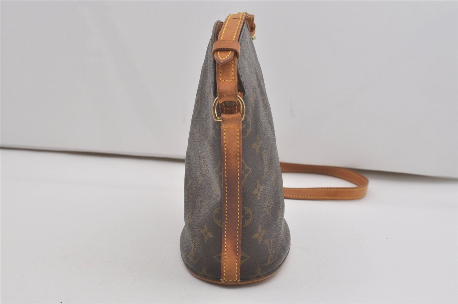 Authentic Louis Vuitton Monogram Drouot Shoulder Cross Body Bag M51290 LV 8088I