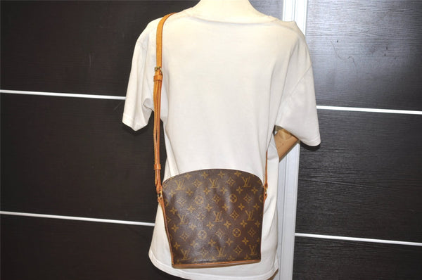 Authentic Louis Vuitton Monogram Drouot Shoulder Cross Body Bag M51290 LV 8088I