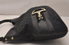 Authentic GUCCI Sherry Line Horsebit Shoulder Bag GG Canvas 137386 Black 8089J