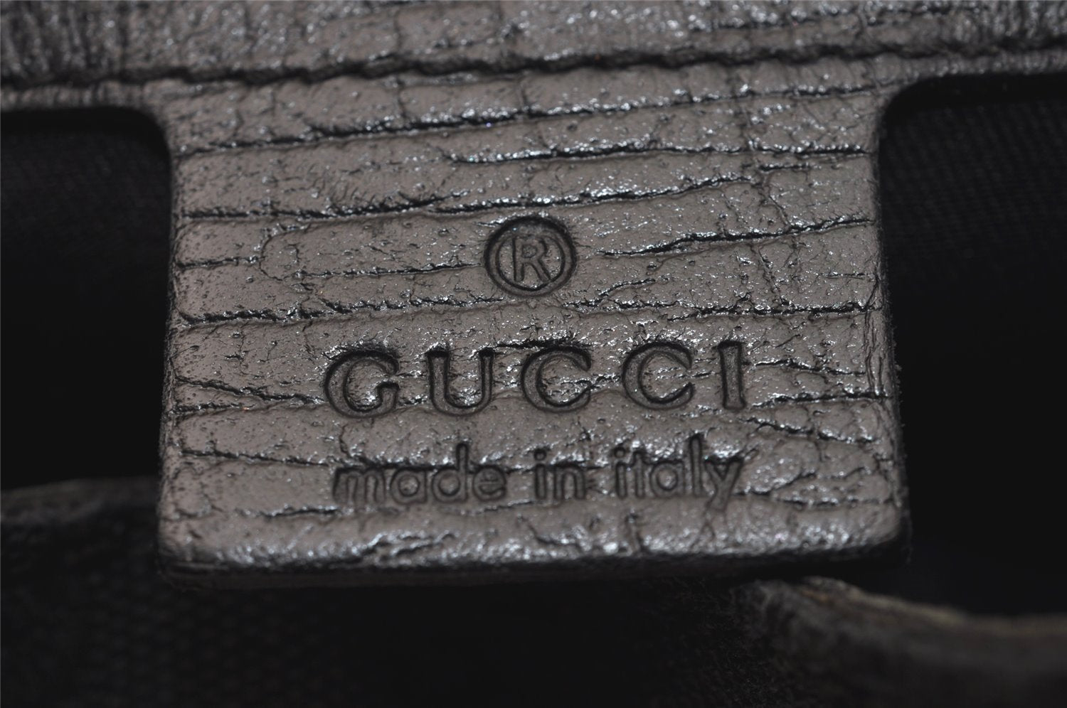 Authentic GUCCI Sherry Line Horsebit Shoulder Bag GG Canvas 137386 Black 8089J
