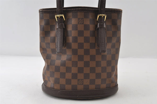 Authentic Louis Vuitton Damier Marais Bucket Shoulder Tote Bag N42240 LV 8090I