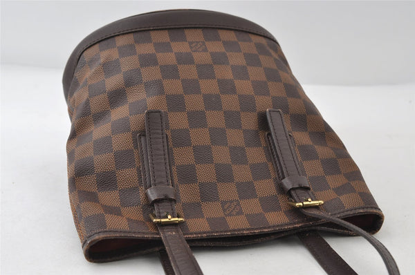 Authentic Louis Vuitton Damier Marais Bucket Shoulder Tote Bag N42240 LV 8090I