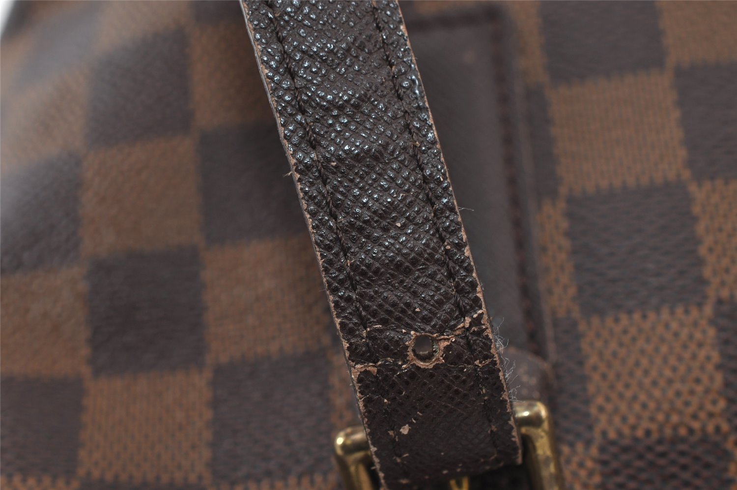 Authentic Louis Vuitton Damier Marais Bucket Shoulder Tote Bag N42240 LV 8090I